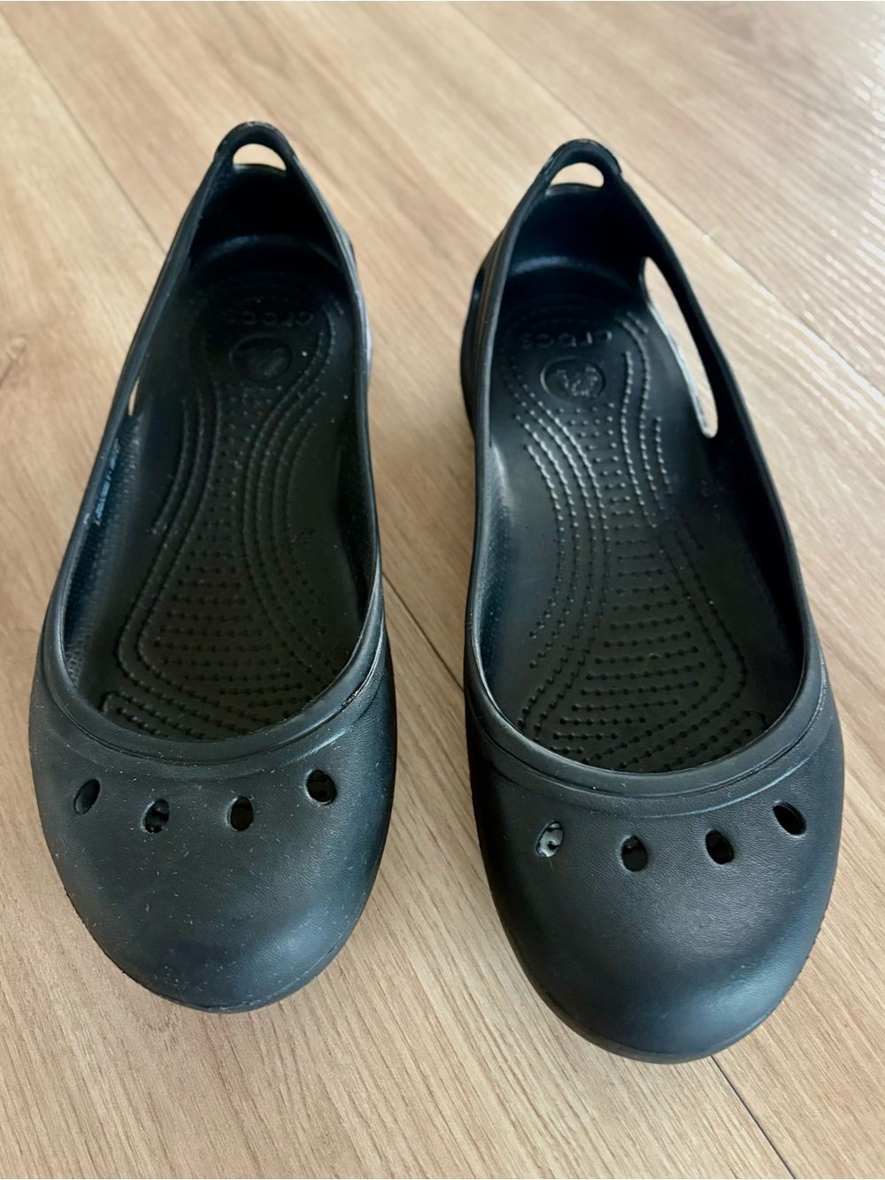 CROCS Black Slip-On Ballet Flats